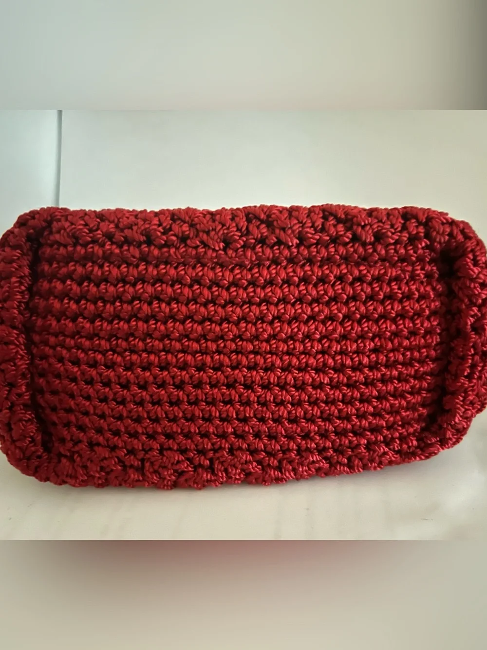 The Sak Handmade Red Crochet Zip Pouch - Women's Accessory